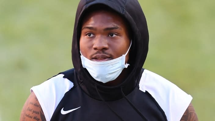 On Tuesday — what would have been the 25th birthday of Pittsburgh Steelers quarterback Dwayne Haskins (above) — his wife and parents released acknowledgments to mark the occasion. (Photo: Will Newton/Getty Images)