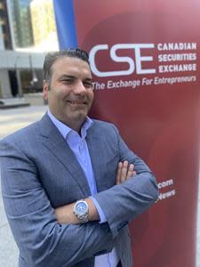 Setti Coscarella during a July 2020 publicity photoshoot in Toronto’s financial district for his appointment to Taat’s Chief Executive Officer position