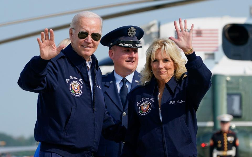 President Joe Biden and Jill Biden, the first lady prepare to board Air Force One - Susan Walsh/AP Photo