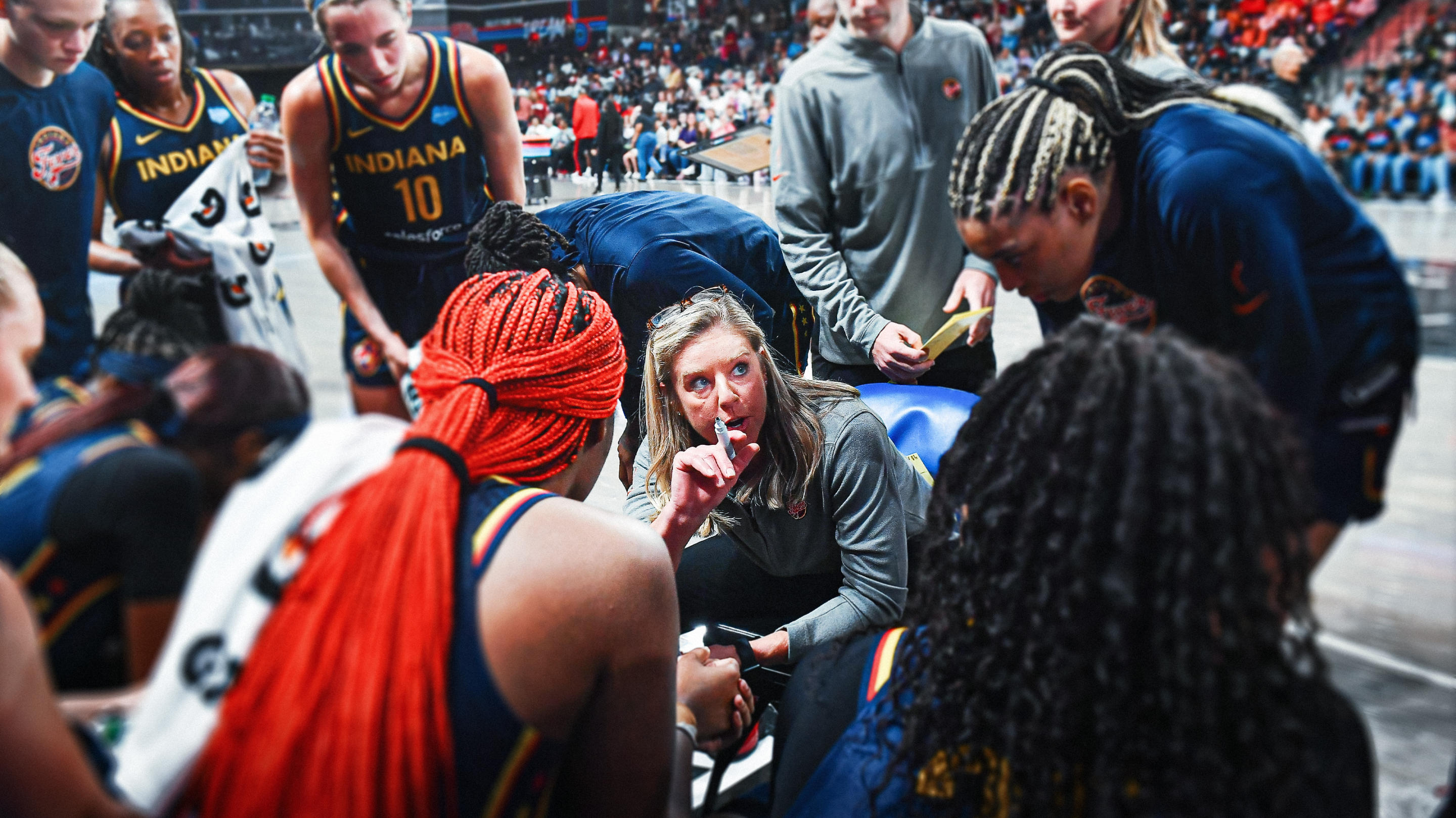 Christie Sides recently completed her first season as Indiana Fever head coach, leading a young squad that includes the 2023 No. 1 overall pick and the 2022 No. 2 overall pick. (Photo by Rich von Biberstein/Icon Sportswire via Getty Images)