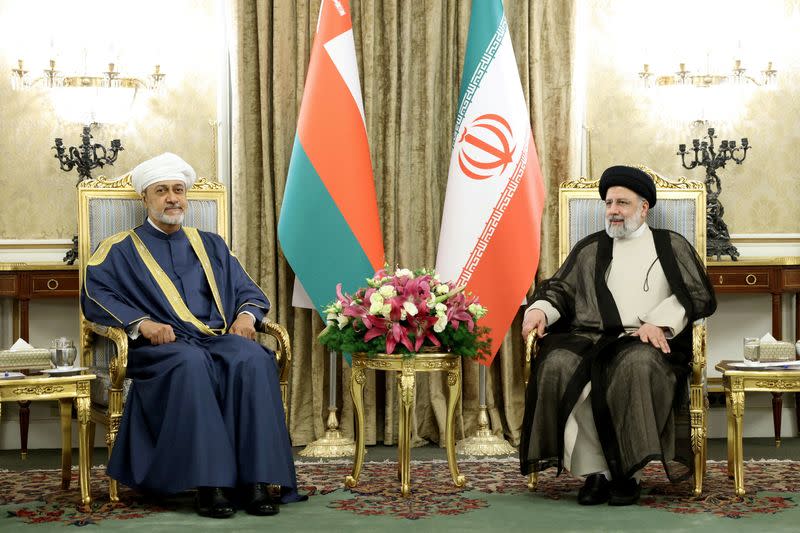 Iranian President Raisi meets with Oman's Sultan Haitham in Tehran