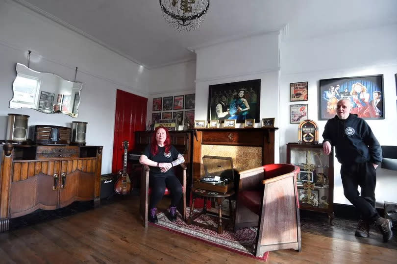 Tony and Paula Quinn at the newly opened Musical Box Record Archive-Museum