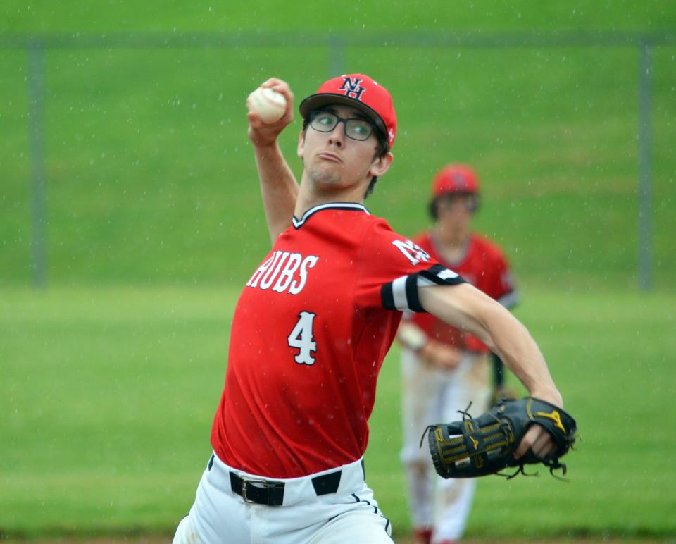 Lucas Strickland pitched three scoreless innings of relief for North Hagerstown in a 9-3 win over Linganore in the 3A West Region I semifinals.