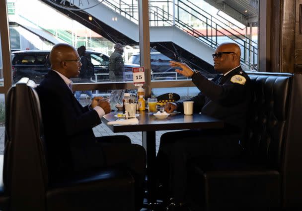 PHOTO: ABC's Pierre Thomas sat down with Chicago Police Superintendent David Brown about the city's efforts to curb gun violence. (John Parkinson/ABC News)