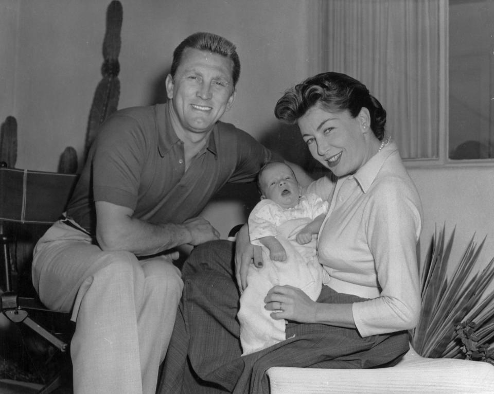 <p>Douglas and Buydens pose with their son, Peter Vincent Douglas. </p>