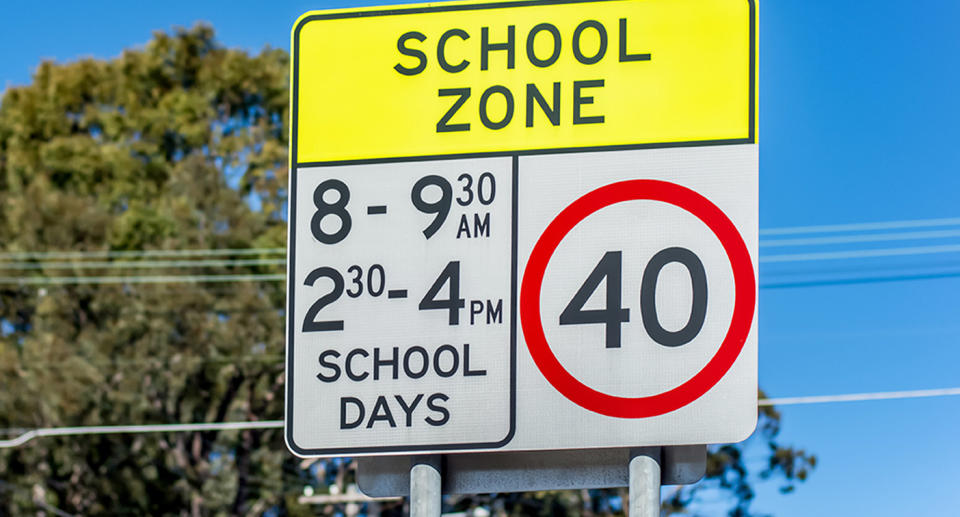 School zone sign