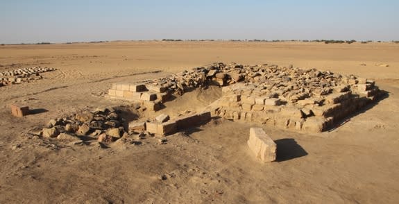 One of 16 pyramids uncovered in a cemetery in the ancient town of Gematon in Sudan. The pyramid likely rose more than 39 feet (12 meters) in height.