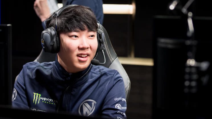 When LirA had visa issues, mid laner Noh “Ninja” Geon-woo was nV’s substitute jungler. (Jeremy Wackman)