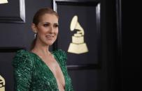 Singer Celine Deon arrives at the 59th Annual Grammy Awards in Los Angeles, California, U.S. , February 12, 2017. REUTERS/Mario Anzuoni