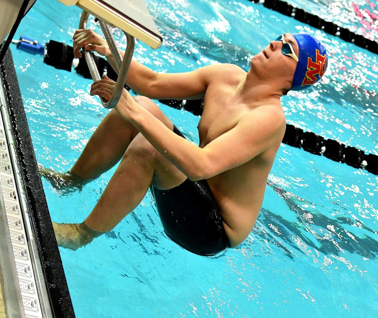 Leo Gustavsson is wuickly becoming one of the best male swimmers in Purcell Marian school history.