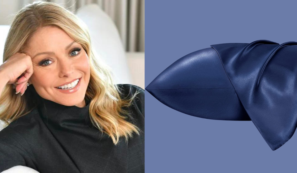 Kelly Ripa and a satin pillowcase