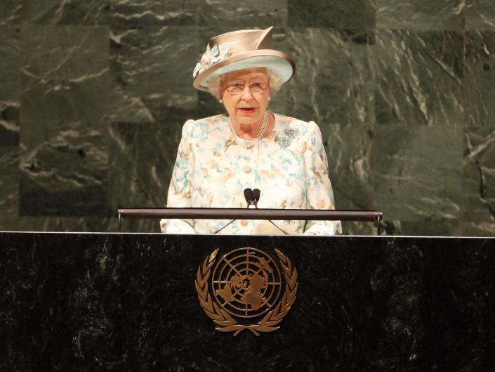 queen elizabeth ii speaking at UN in New york city