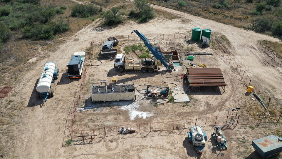 An aerial view of a well site at the Virginia Gas Project. - Courtesy Renergen