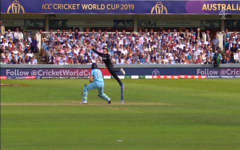 Guptill leaps - Credit: Sky