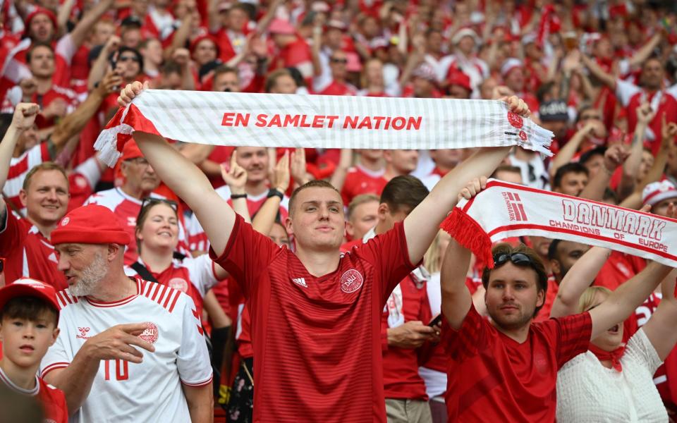 Danish supporters in Stuttgart