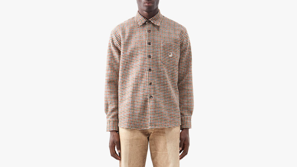 Our Legacy Work Shop Above Houndstooth Wool Shirt