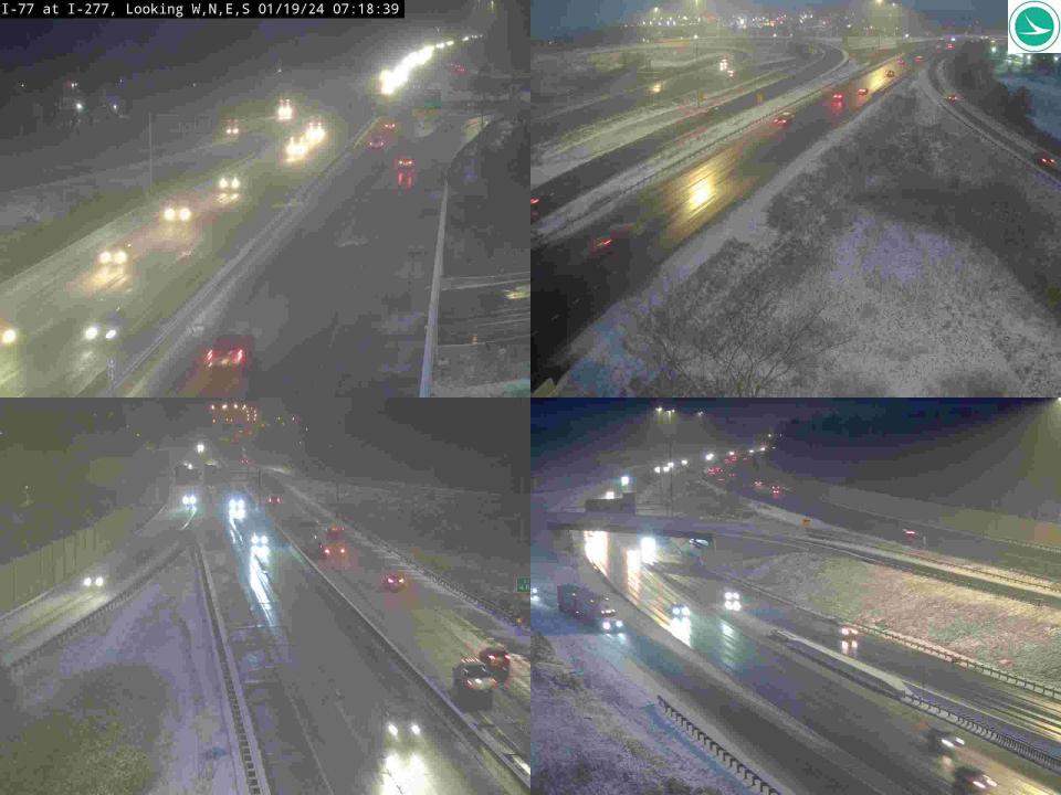 Akron Central Interchange (I-77-76) pictured at 7:18 a.m. Friday.