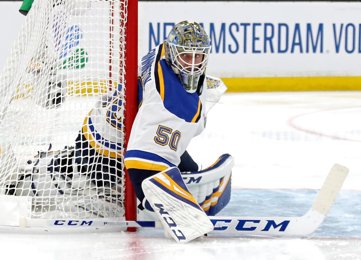 The addition of Jordan Binnington in goal proved to by a savvy move for the Blues and a profitable one for Scott Berry. (Getty)
