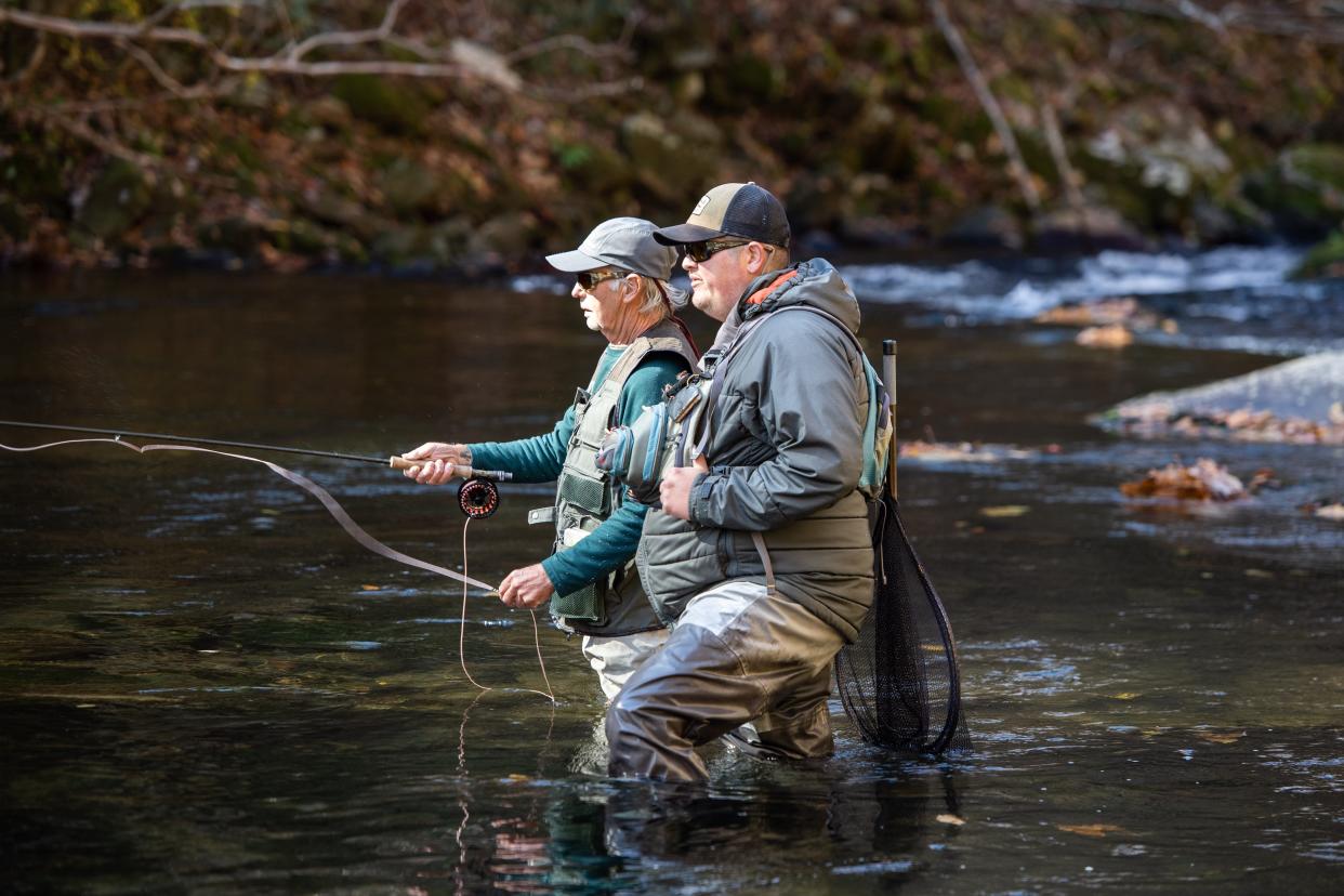Members of the fly fishing community gathered in Bryson City for the 6th Hall of Fame Induction Ceremony at The Fly Fishing Museum of the Southern Appalachians in 2021.