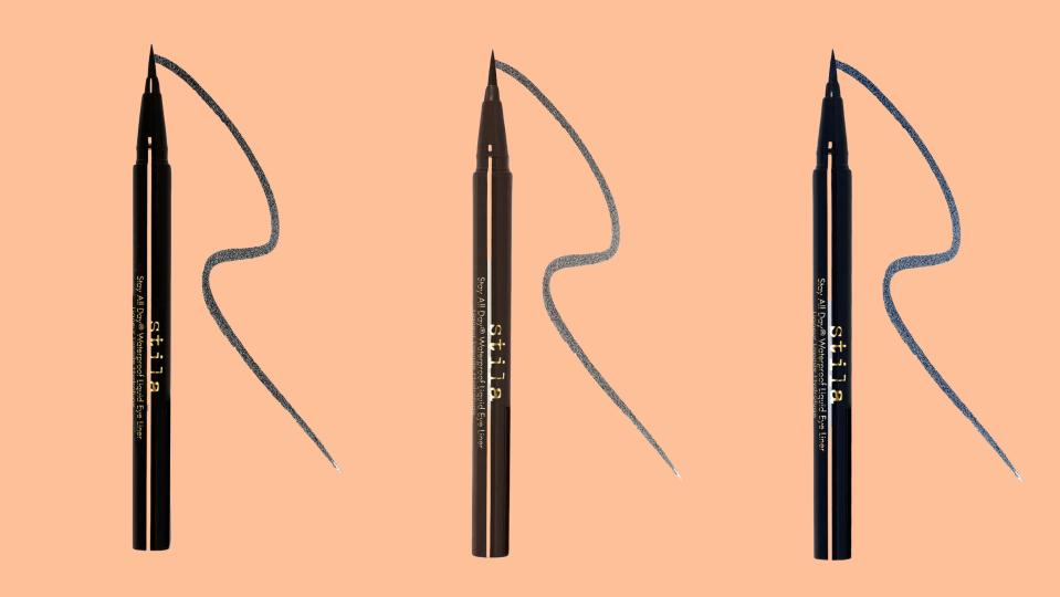 The Stila Stay All Day Waterproof Liquid Eye Liner adds drama to the eyes.