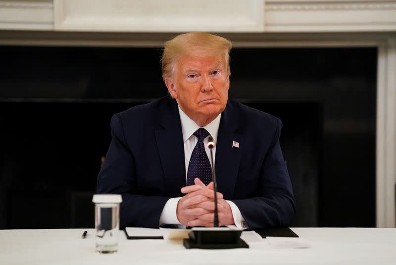 U.S. President Trump hosts roundtable with law enforcement at the White House in Washington