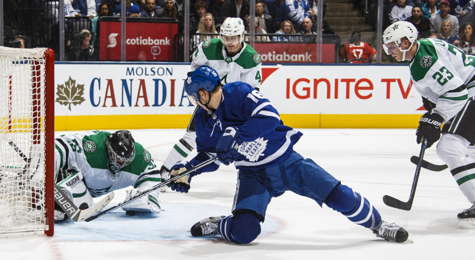 Try as they might, the Maple Leafs simply haven’t been able to score very often during their last five games at Scotiabank Arena. (Getty)