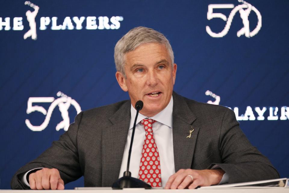 PGA Tour commissioner Jay Monahan wrote a letter to the players about a meeting (Getty Images)