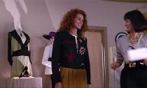 <p>Sure, Vivian is supposed to learn to be 'ladylike,' but nobody said that she had to age five decades in order to do so!</p> <p>Fun fact: Julia Roberts was just 21 years old when she filmed this movie. </p>