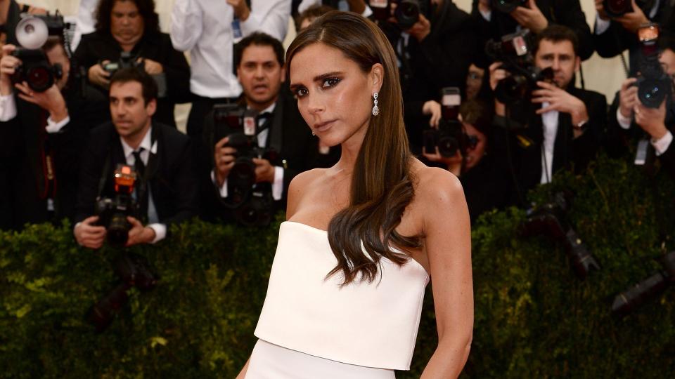 Victoria Beckham at the MET Gala 2014 wearing white dress