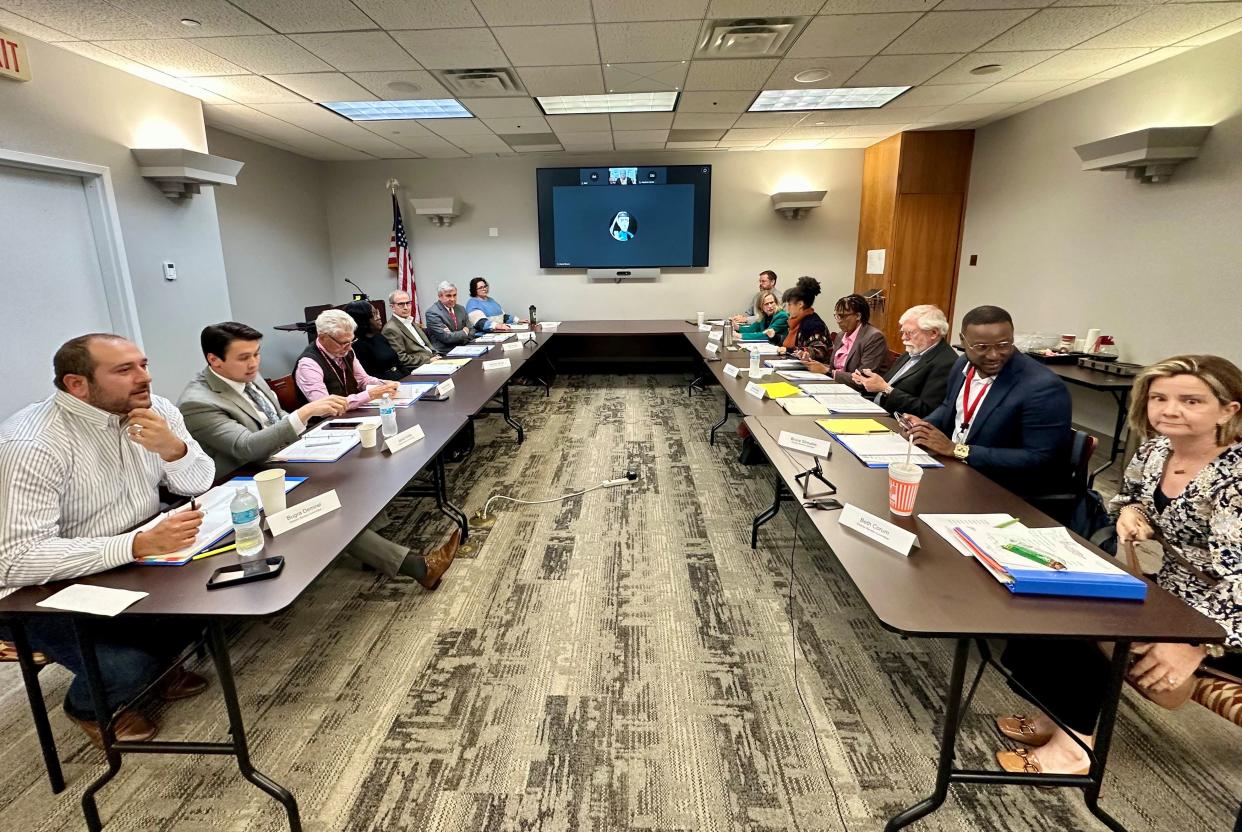 The city of Tallahassee's Charter Review Committee discusses possible charter amendments during its meeting Thursday, Feb. 1, 2024, at City Hall.