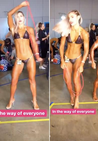 All eyes were on former Australian Prime Minister Tony Abbott's daughter Frances on Saturday when she competed in her second bodybuilding competition. Source: Instagram