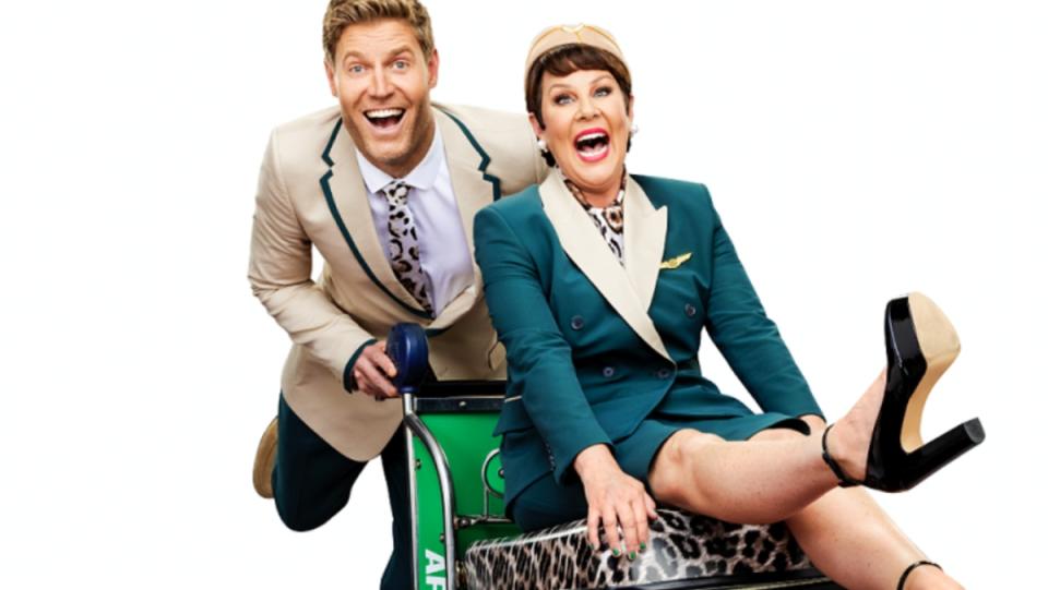 Joining hosts I'm a Celebrity Chris Brown and Julia Morris on the inflight manifest this year are a Brownlow Medal Winner, a Comedian, TV Host, a Boxing Lightweight and a Celebrity Chef with more celebrity clues to be revealed. Source: Network Ten