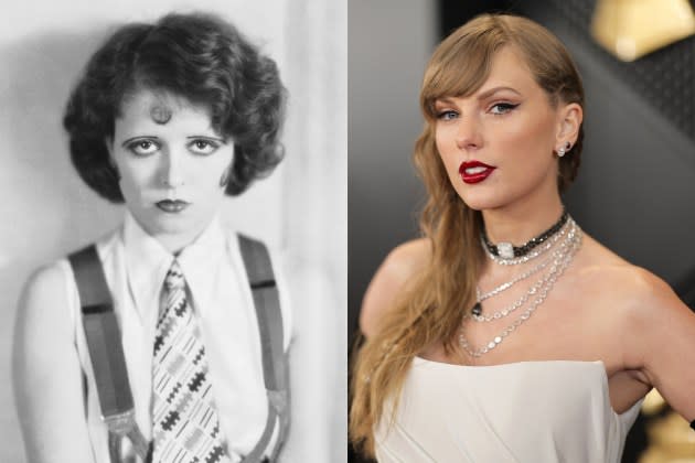 Clara Bow; Taylor Swift - Credit: John Kobal Foundation/Getty Images; Neilson Barnard/Getty Images/The Recording Academy