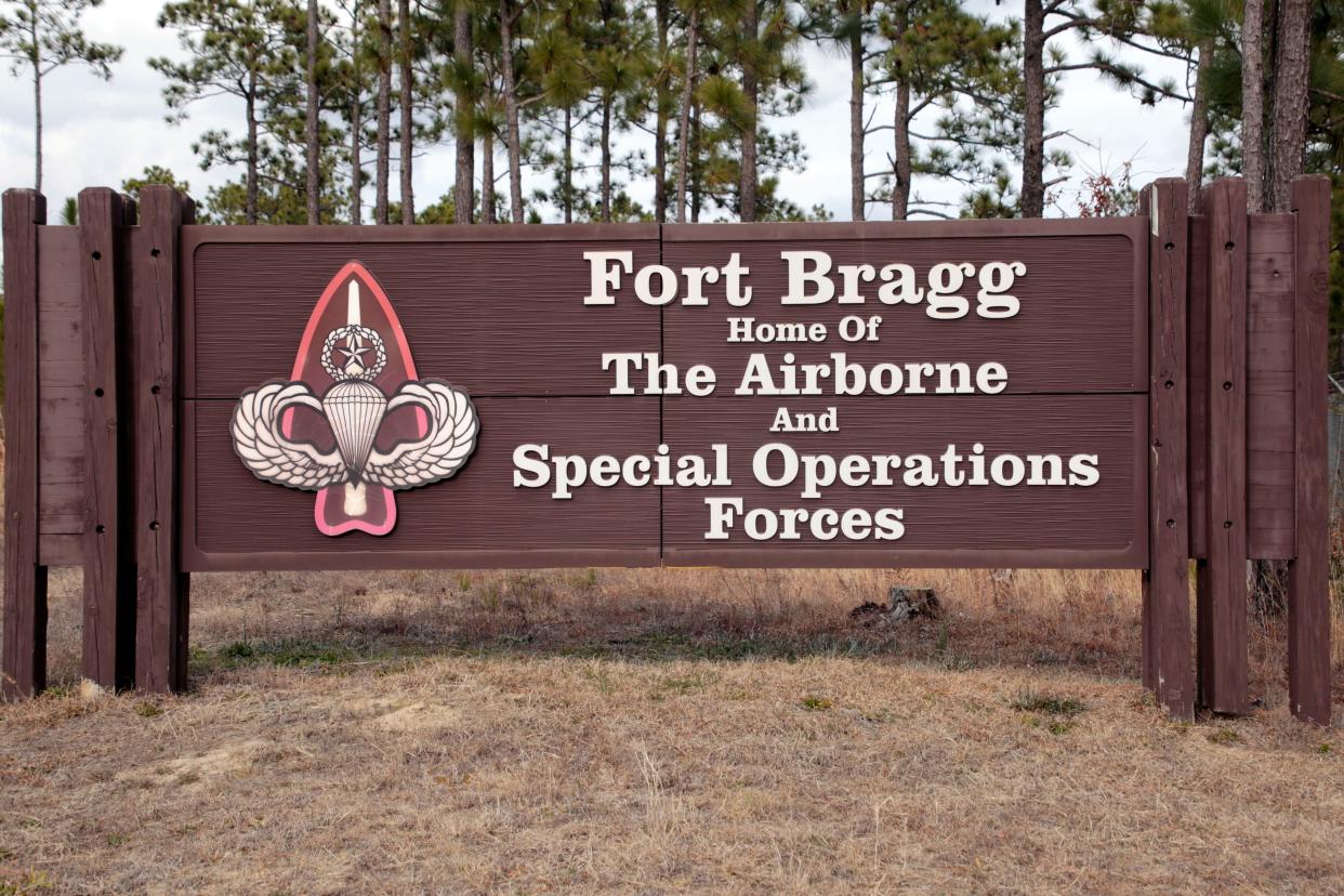 Fort Bragg is seen on Feb. 3, 2022, in Fort Bragg, N.C. 