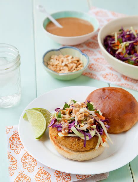 <strong>Get the <a href="http://www.annies-eats.com/2014/03/03/thai-veggie-burgers-with-peanut-sauce/" target="_blank">Thai Veggie Burgers with Peanut Sauce recipe </a>from Annie's Eats</strong>