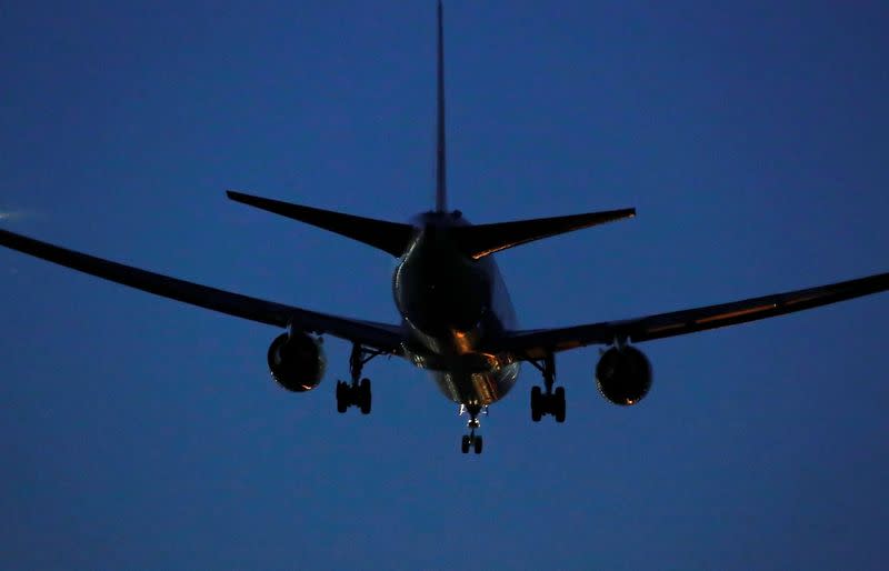 A Boeing 767 aircraft flown by Air Canada makes an emergency landing at Madrid's Barajas Airport