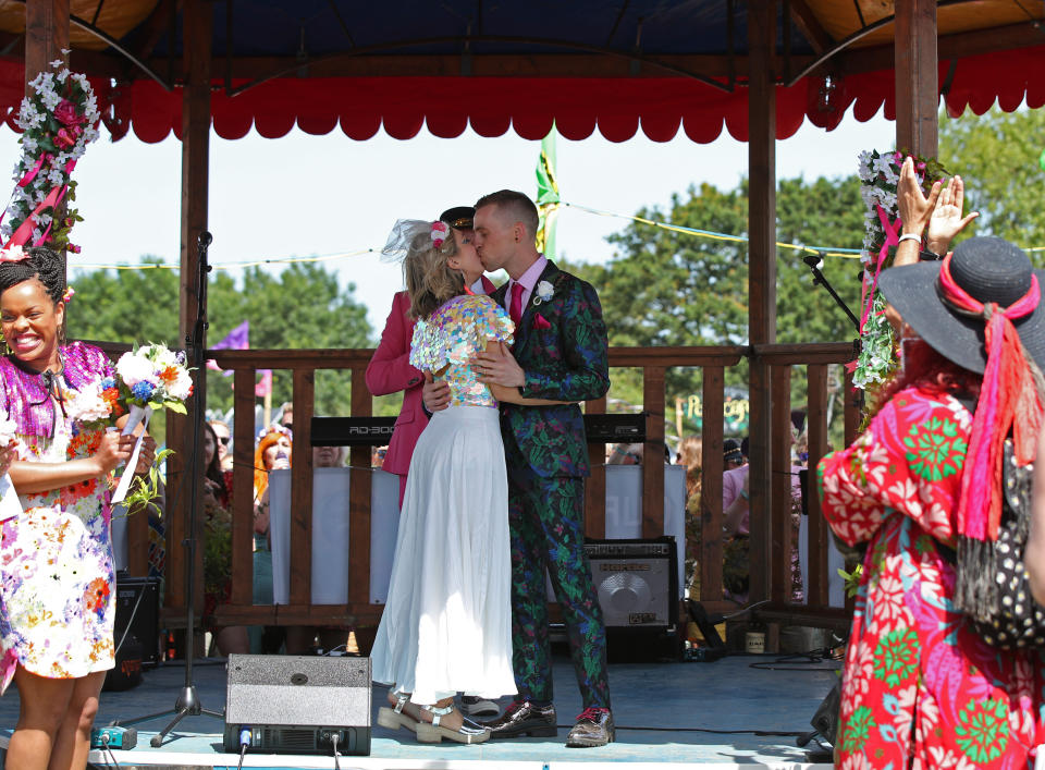 The pair also got engaged at Glastonbury (PA)