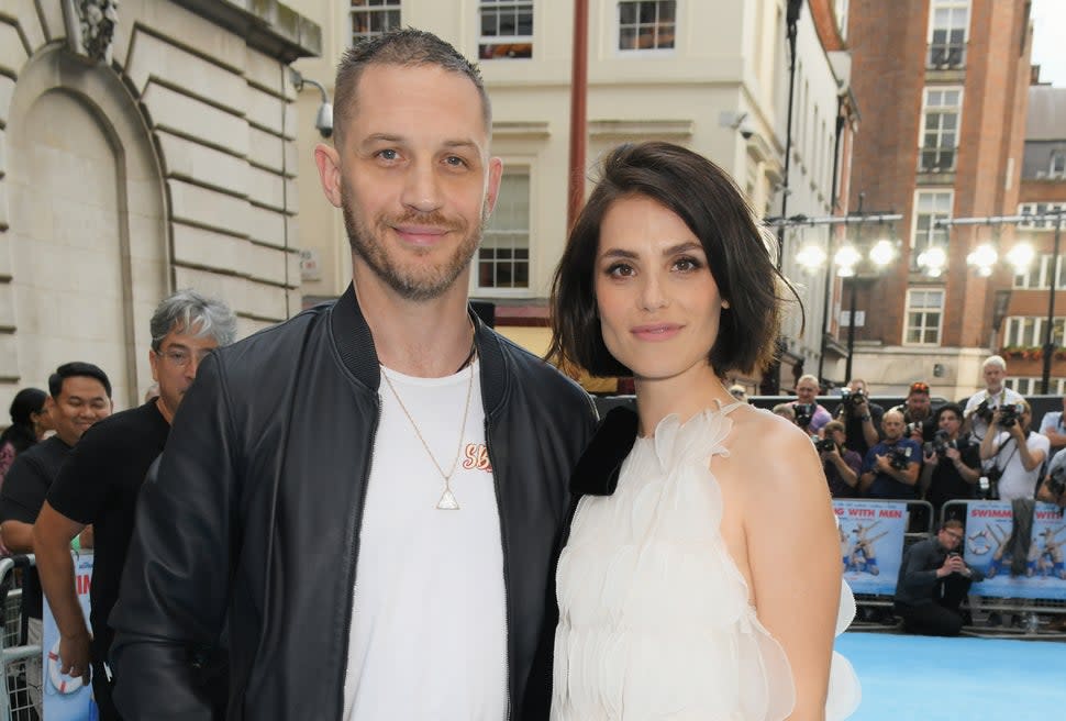 Tom Hardy (L) and Charlotte Riley attend the UK Premiere of 