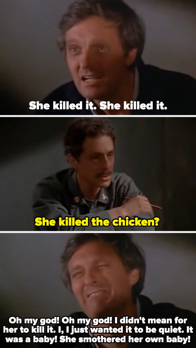 man crying as he says, i didn't mean for her to kill it, i just wanted it to be quiet. it was a baby! she smothered her own baby