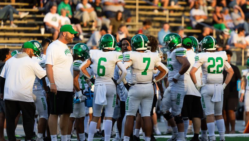 Olympus High School plays Provo High School in football at Olympus High School in Holladay on Friday, Aug. 18, 2023.