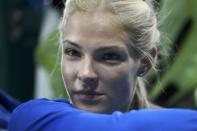 2016 Rio Olympics - Athletics - Preliminary - Women's Long Jump Qualifying Round - Groups - Olympic Stadium - Rio de Janeiro, Brazil - 16/08/2016. Darya Klishina (RUS) of Russia reacts before the competition starts. REUTERS/Dylan Martinez