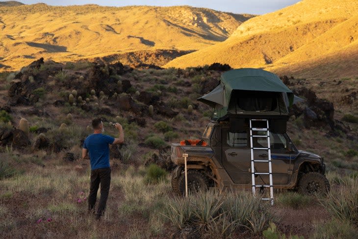 The Polaris Xpedition with a rooftop tent