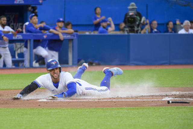 Chapman 2 HRs, Kikuchi wins in return as Jays top Tigers 5-3