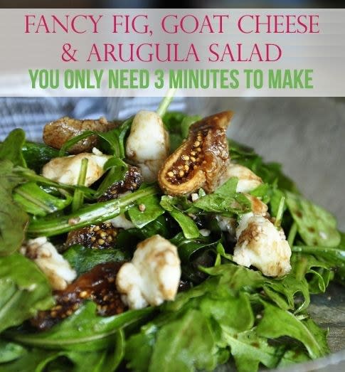 Step away from the Fig Newton. Recipe: Fancy Fig, Goat Cheese, and Arugula Salad 