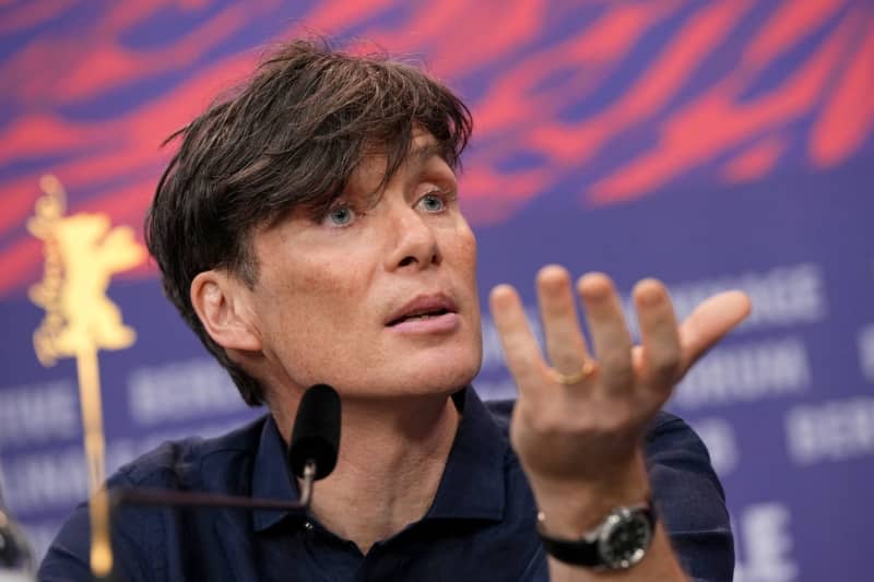Cillian Murphy speaks during 'Small Things Like These' press conference, on the first day of the Berlinale. The 74th Berlin International Film Festival will take place from February 15 - 25, 2024. Sören Stache/dpa