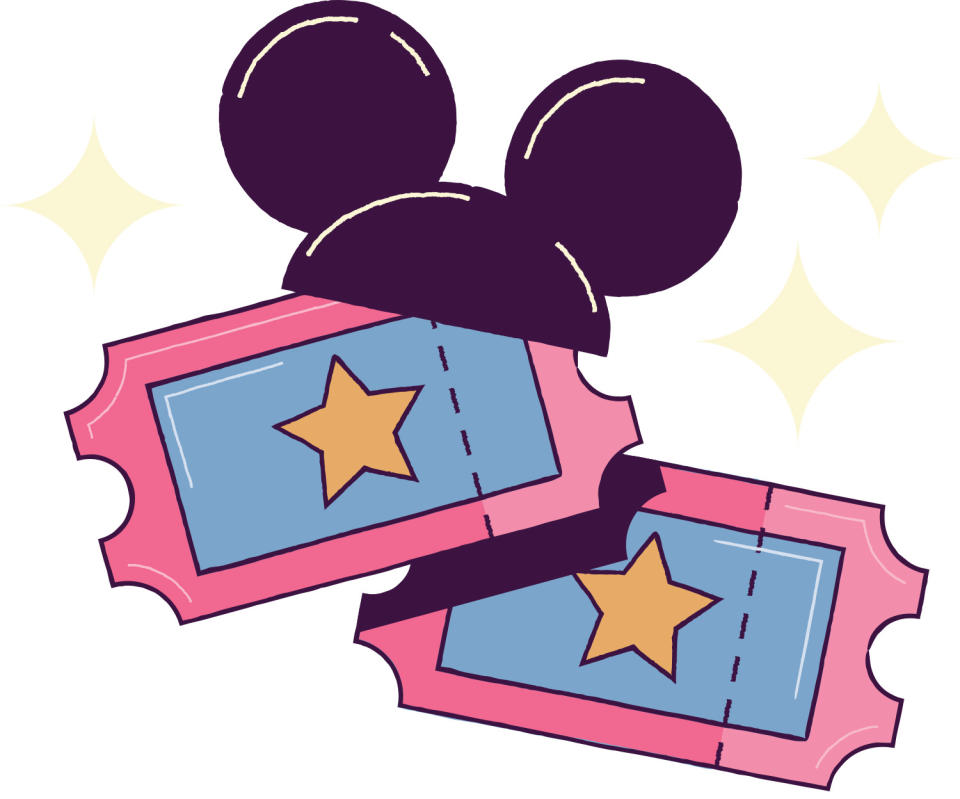 tickets with Mickey Mouse ears