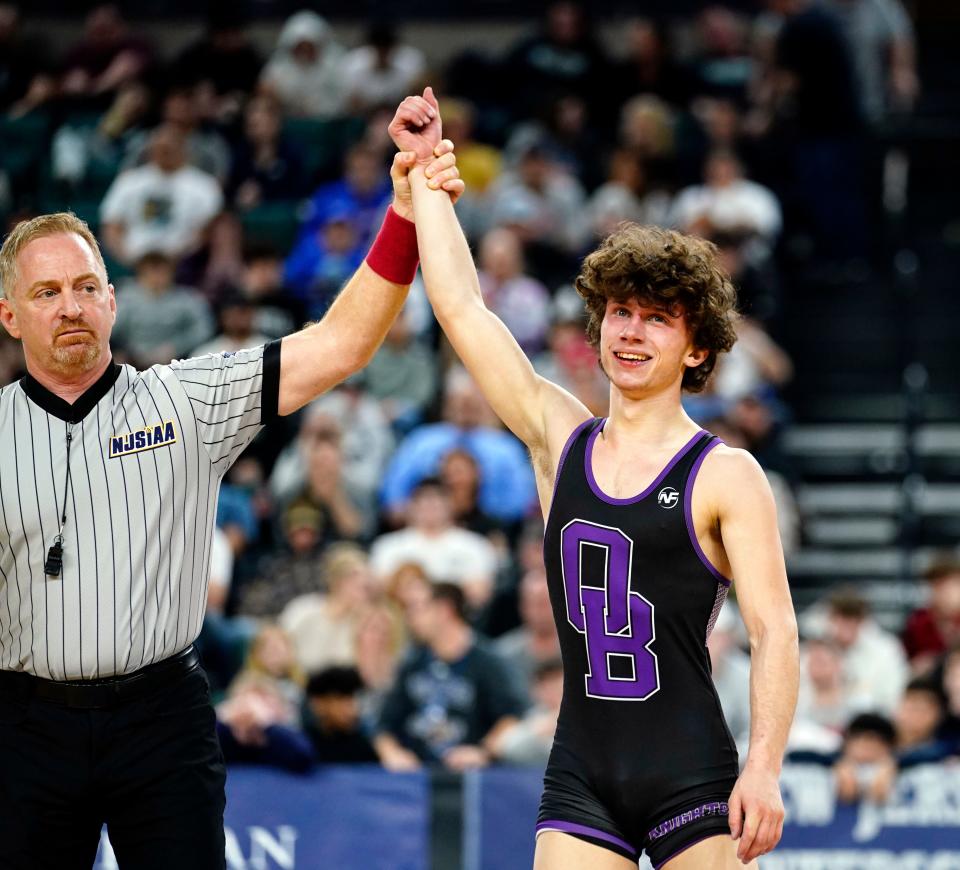 Logan Roman of Old Bridge wins the 113-pound state wrestling final at Boardwalk Hall in Atlantic City on Saturday, March 4, 2023.
