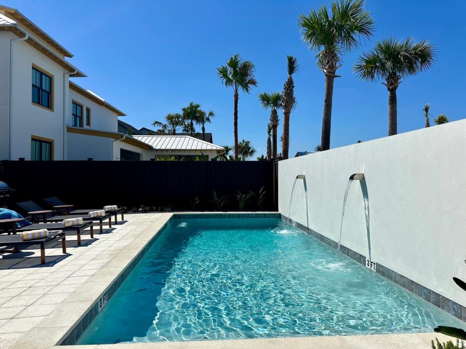 Private pool with lounge chairs 