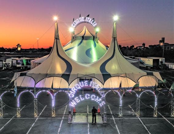 Cirque Italia brings its Water Circus to Amarillo Dec. 1-3 under its white and blue big top tent set up at the Starlight Ranch Event Center, 1415 Sunrise Dr.