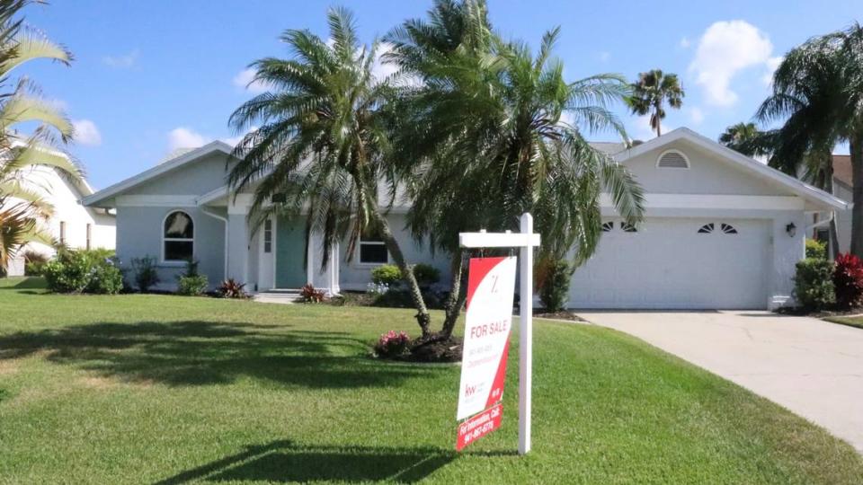 The sales of existing single-family homes in the Bradenton area set a record in April with a median price of $570,000, up 11% from the same month a year earlier. The Bradenton area home shown here was photographed 5/17/2023.